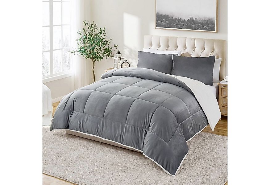 Wohndecke Sherpa Fleecedecke,Bettdecke 135x200cm,200x200cm Steppdecke, wohn günstig online kaufen