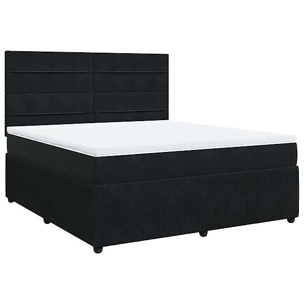 vidaXL Boxspringbett mit Matratze Schwarz 180x200 cm Samt 3292408 günstig online kaufen
