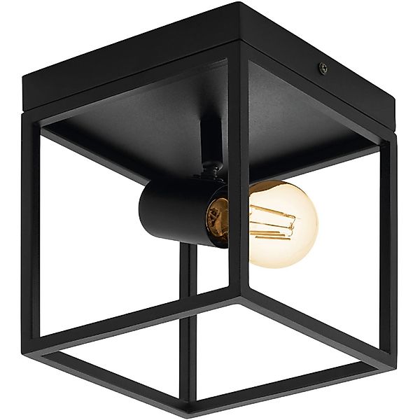 Eglo Deckenleuchte Silentina 1-flammig Schwarz E27 40 W günstig online kaufen