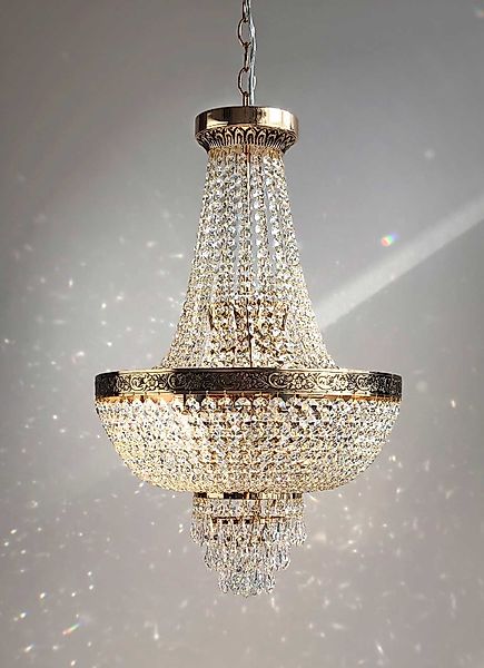 PGA-Lights Pendelleuchte Kristall Korblüster Plaza Durchmesser günstig online kaufen