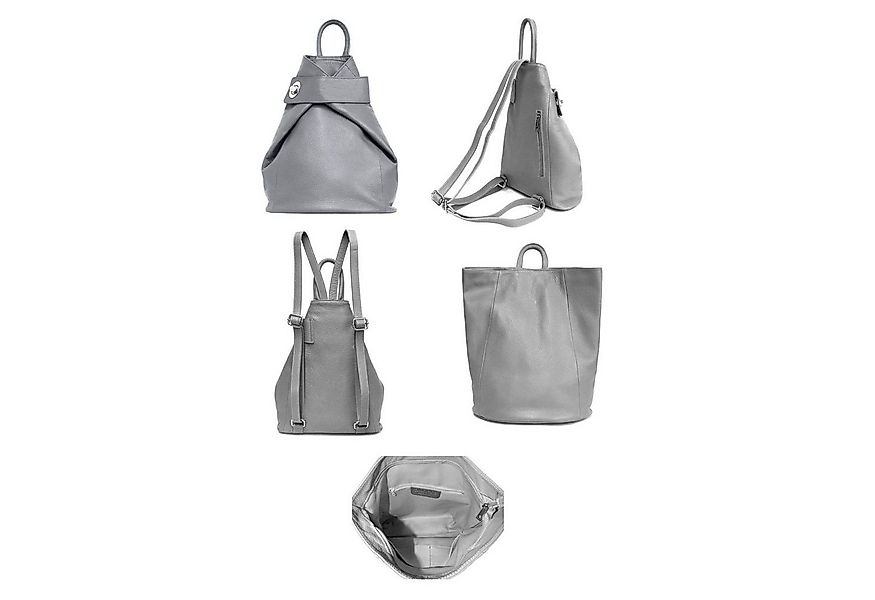 ITALYSHOP24 Rucksack Made in Italy Damen Leder Schultertasche Daypack Freiz günstig online kaufen