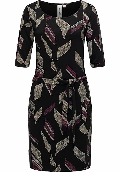 Ragwear Jerseykleid "Kenisha Print", Midikleid mit Taillengürtel günstig online kaufen
