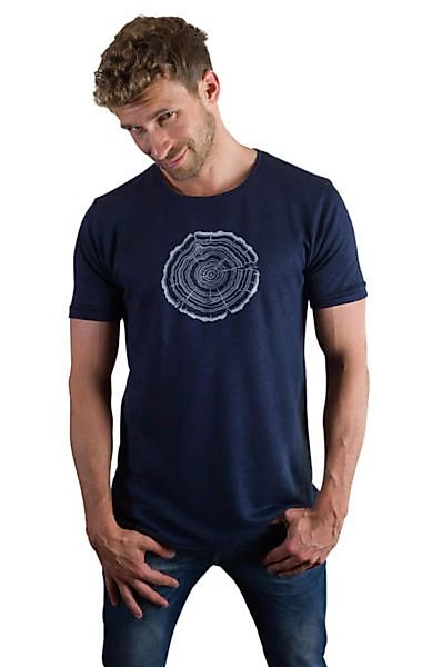 Hanf Shirt Für Herren "Treeslice" In Denim Blue günstig online kaufen