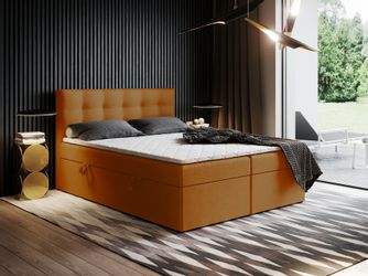 Godre Boxspringbett mit Bettkasten Ewora 140x200 günstig online kaufen
