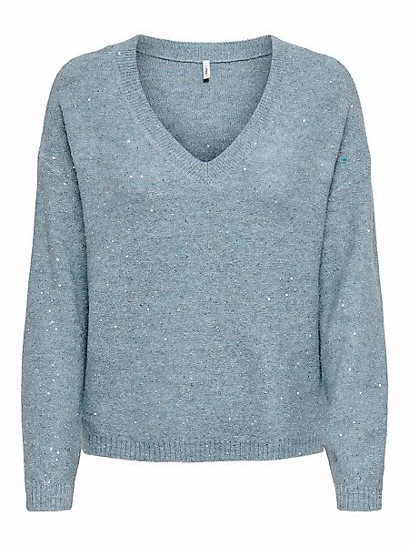 ONLY Strickpullover "ONLARIZONA LS SEQUINS V-NECK PUL KNT" günstig online kaufen