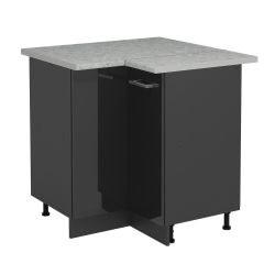 Vicco Eckunterschrank R-Line, Anthrazit Hochglanz/Anthrazit, 75.6 günstig online kaufen