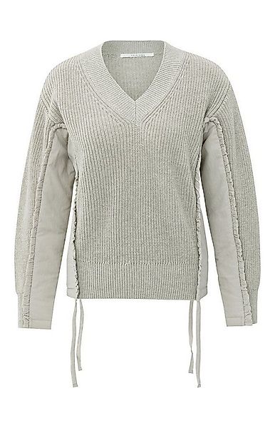 YAYA V-Ausschnitt-Pullover Pullover mit Einsätzen günstig online kaufen