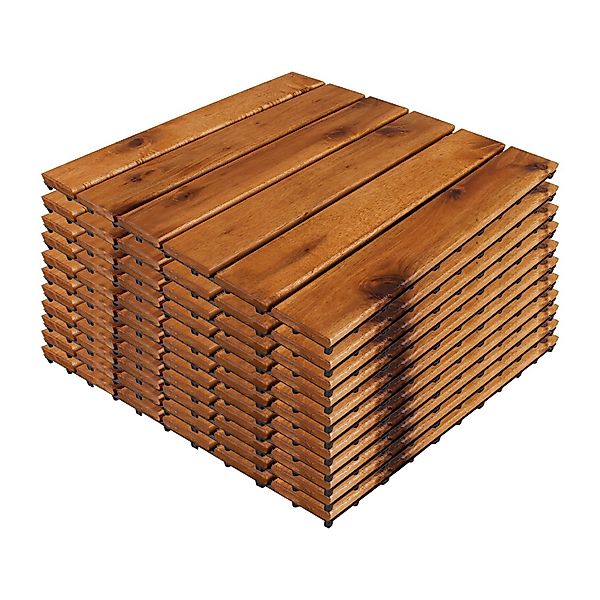 Mojawo Klickfliese 11er Holzfliese Akazienholz FSC®-zertifiziert günstig online kaufen