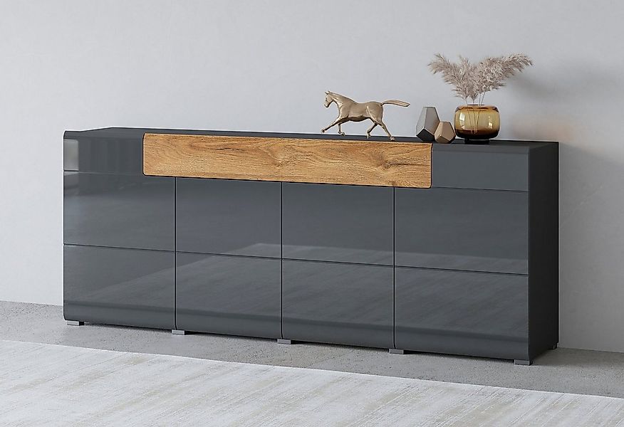 INOSIGN Sideboard Toledo,Breite 208cm,moderne Kommode mit dekorative Fräsun günstig online kaufen