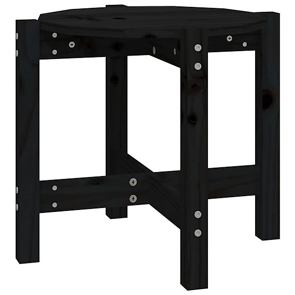 vidaXL Couchtisch Schwarz Ø 52,5x45 cm Massivholz Kiefer 822311 günstig online kaufen