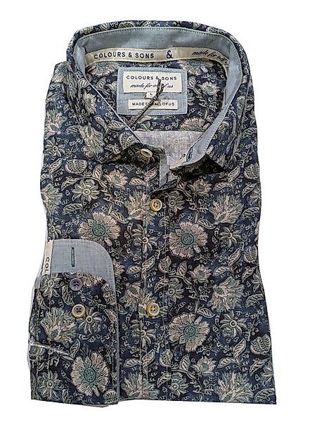 colours & sons Langarmhemd Colours & Sons Hemd Flower Print M (1-tlg) günstig online kaufen