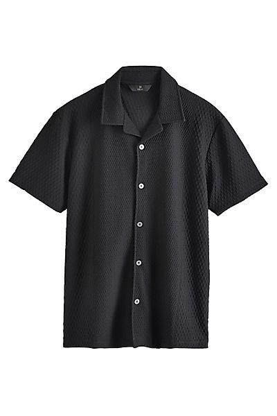 Next Kurzarmhemd Hemd aus strukturiertem Jersey günstig online kaufen
