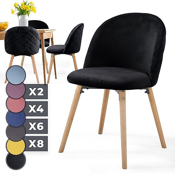 MIADOMODO Esszimmerstuhl -Farbwahl, 2/4/6/8Set, Gepolstert, Beine günstig online kaufen