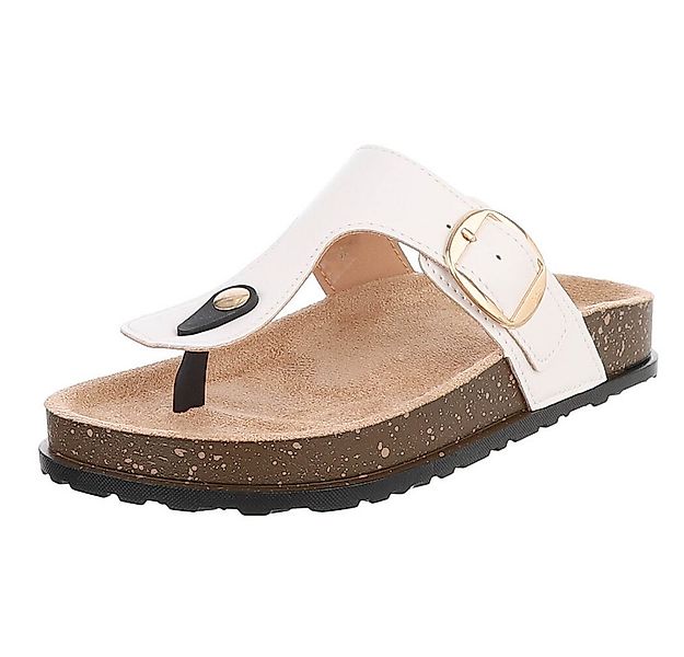 Ital-Design Modische Flip-Flops mit Schnalle für Damen Zehentrenner (915122 günstig online kaufen