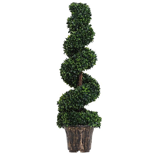Outsunny Künstliche Spiralbuchsbaum Pflanze (Ф32cm x 120cm), Dekorativ für günstig online kaufen
