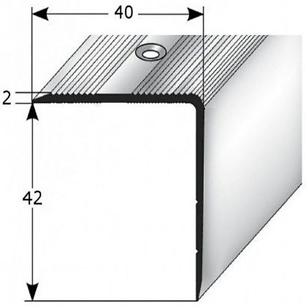 PROVISTON Treppenkantenprofil Aluminium, 40 x 42 günstig online kaufen