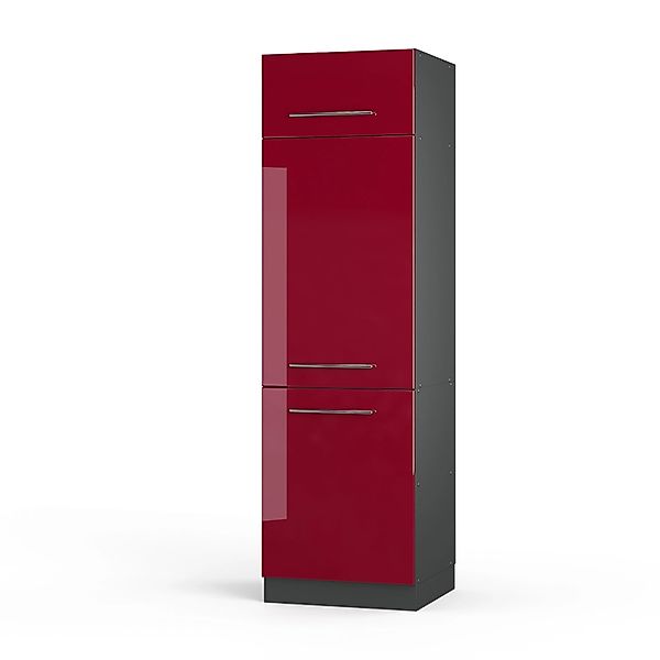 Vicco Kühlumbauschrank Fame-Line Hochschrank für die Küche Bordeaux Hochgla günstig online kaufen