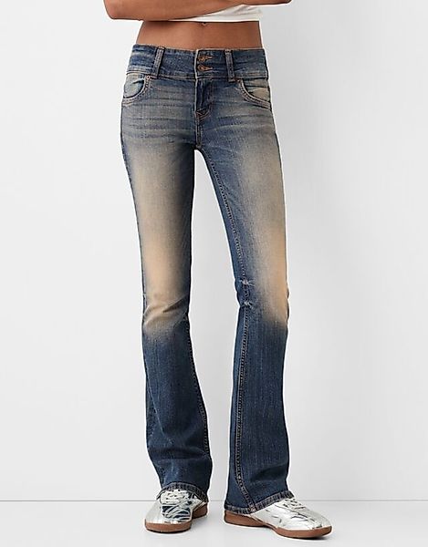 Bershka Low Waist Bootcut-Jeans Bskteen 10-12 Blau günstig online kaufen
