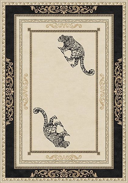 Belle Arti Teppich Teppich Jaguar schwarz gold 67 x 105 cm, Rechteckig günstig online kaufen
