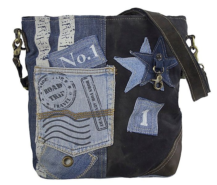 Sunsa Umhängetasche Nachhaltige Damentasche Crossbody bag Jeans Schultertas günstig online kaufen
