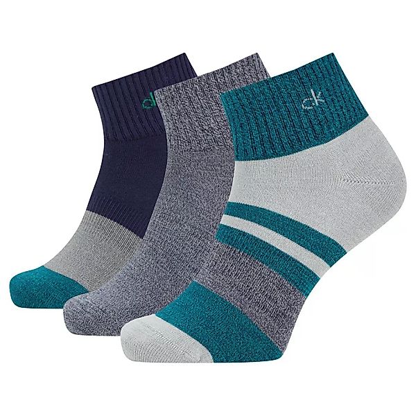 Calvin Klein Sustainable Flat Knit Quarter Blake Socken 3 Paare One Size Pe günstig online kaufen
