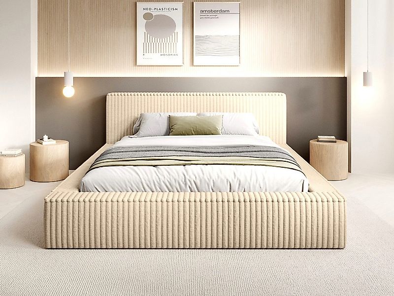 O-SOFA Polsterbett mit Bettkasten aus Cord, günstig online kaufen