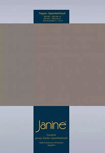 Janine Janine Topper-Spannbetttuch 5001 (für Box-Spring Betten) taupe Größe günstig online kaufen