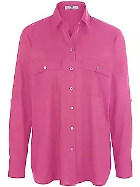 Bluse Hemdkragen Peter Hahn pink günstig online kaufen
