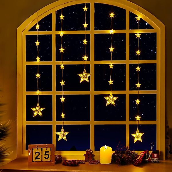 Elegear LED-Lichterkette 1.2m LED Lichtervorhang mit günstig online kaufen