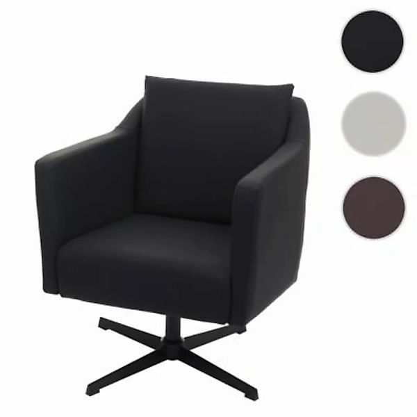 HWC Mendler Lounge-Sessel drehbar schwarz günstig online kaufen