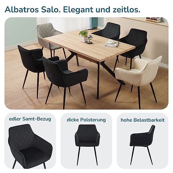 Albatros International Esszimmerstuhl Esszimmerstuhl SALO 2er günstig online kaufen