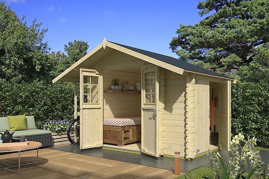 Nordic Holz Gartenhaus "Vilano 1", mit 3 getrennten Bereiche günstig online kaufen