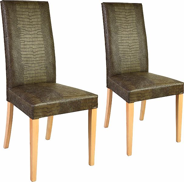 OTTO home Polsterstuhl "Java" (Set) 2 Stk.Kunstlederbezug mit Animalprägung günstig online kaufen