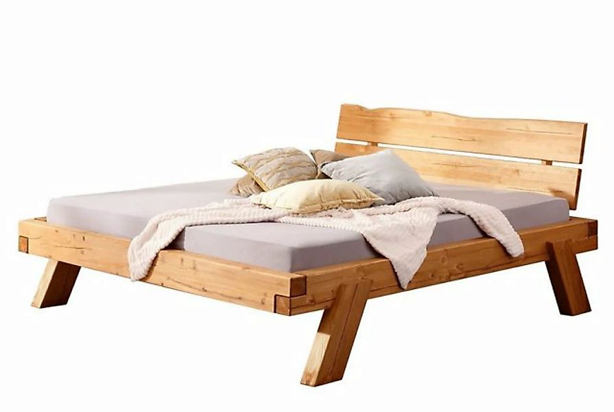 Main Möbel Massivholzbett Balkenbett 'Marvin' 180x200cm Kiefer massiv eiche günstig online kaufen