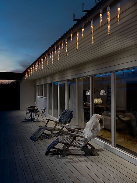 KONSTSMIDE LED-Lichtervorhang »Weihnachtsdeko aussen« 24 Stk.-flammig LED E günstig online kaufen