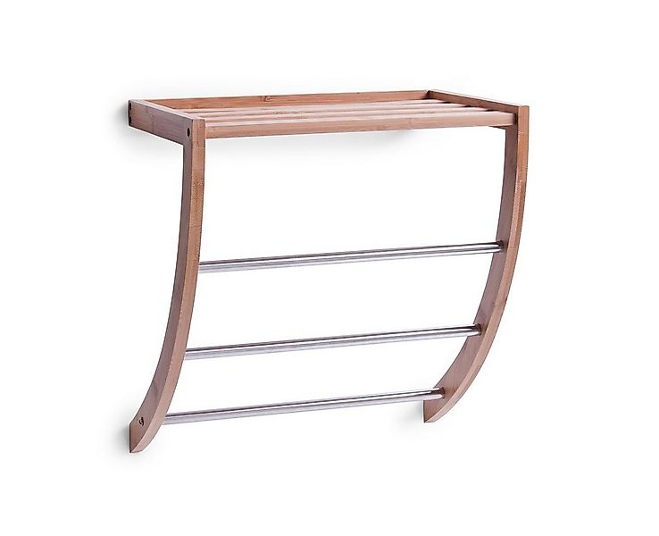 Zeller Present Ablageregal Handtuchregal, Bambus/Metall verchromt günstig online kaufen