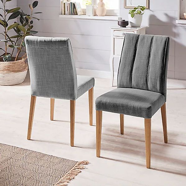 INOSIGN Esszimmerstuhl, (Set), 2 St., Struktur (100% Polyester), Rückenlehn günstig online kaufen