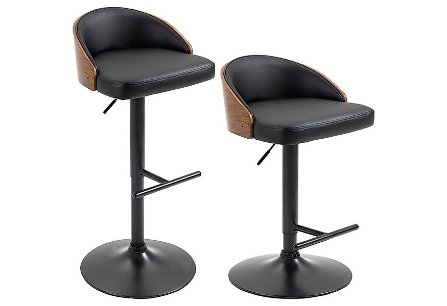 HOMCOM Barhocker Barstühle mit Fußstütze (Drehstühle, 2 St., Küchenstühle), günstig online kaufen