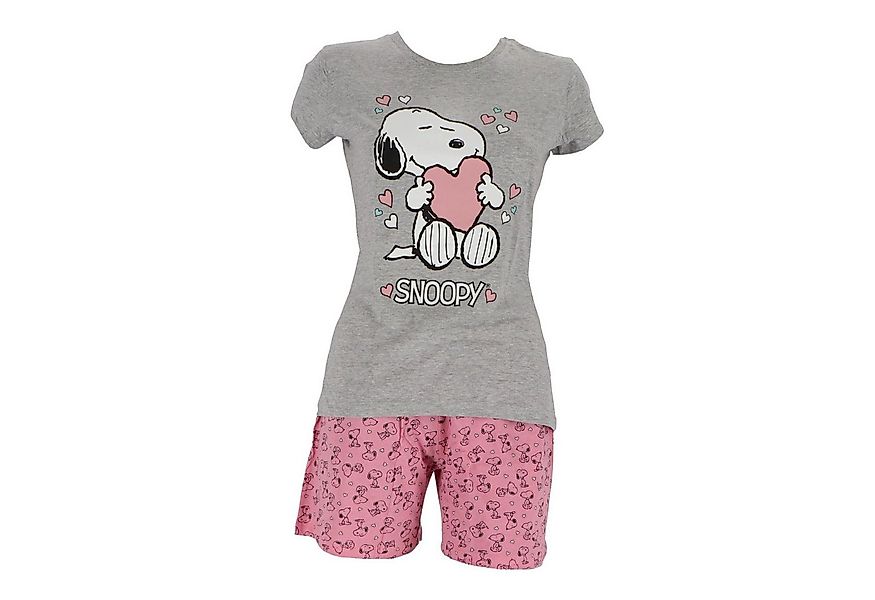 Snoopy Nachthemd mit Shorts für Frauen aus 100% Baumwolle (1x Tshirt, 1x Sh günstig online kaufen