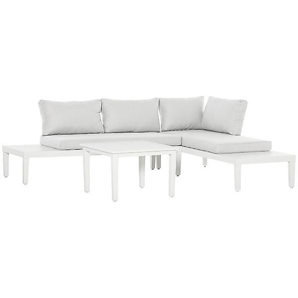 Outsunny Sitzgruppe 3-teiliges Gartenmöbel-Set mit Beistelltisch günstig online kaufen
