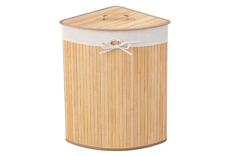COSTWAY Wäschekorb, mit Deckel, 58L, Bambus, mit ausnehmbarer Innentasche günstig online kaufen