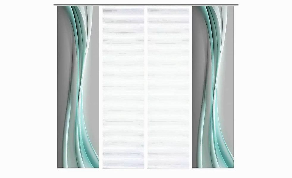 HOME in green Schiebevorhang   ¦ grün ¦ Synthetik ¦ Maße (cm): B: 60 H: 245 günstig online kaufen