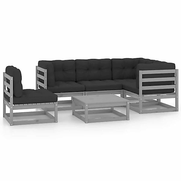 6-tlg. Garten-lounge-set Mit Kissen Kiefer Massivholz günstig online kaufen