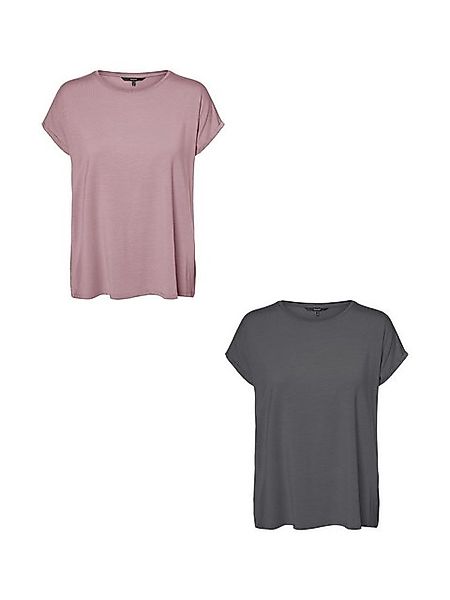 Vero Moda T-Shirt 2er-Pack Einfarbiges Stretch günstig online kaufen