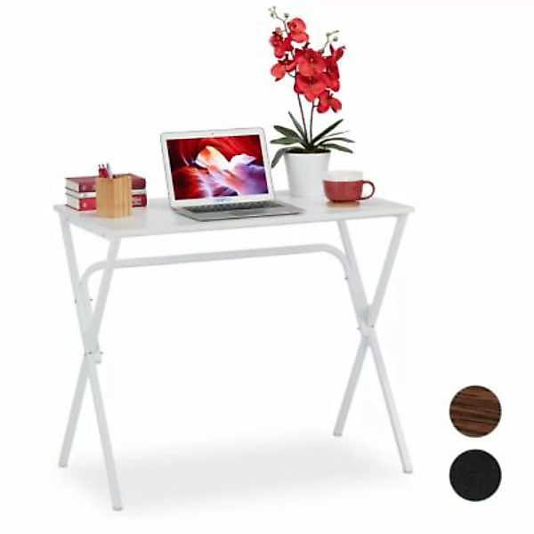 relaxdays Schreibtisch Basic weiß günstig online kaufen
