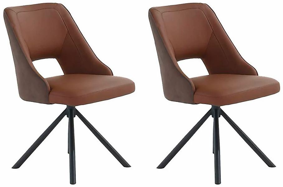 Jockenhöfer Gruppe Drehstuhl "Milo (Set, 2 St.)", (Set), 2 St., Leder, Echt günstig online kaufen