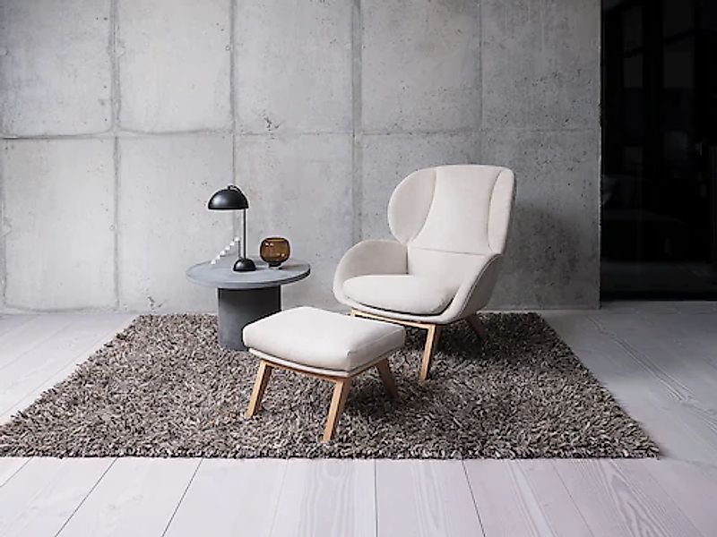 FLEXLUX Ohrensessel »Adria«, Stil & Komfort, organische Form, Fuß Eiche günstig online kaufen