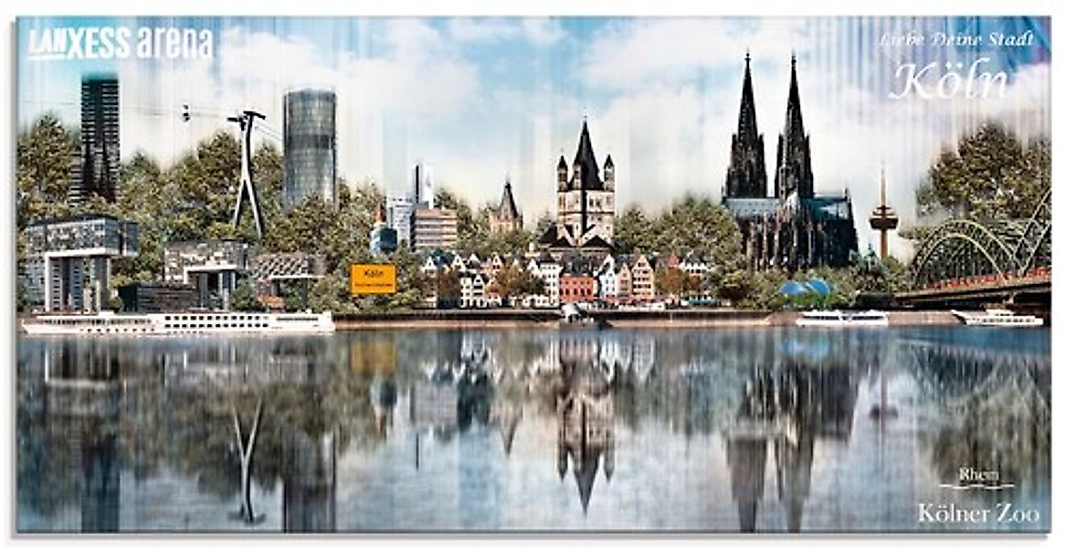 Artland Glasbild "Köln Skyline Abstrakte Collage 20", Deutschland, (1 St.), günstig online kaufen