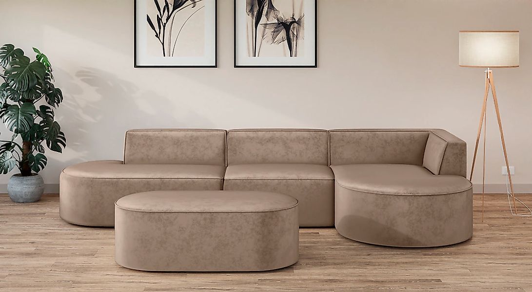 OTTO home Ecksofa "EIVIND Designer Sofa mit Ottomane rechts/links, B/T/H: 3 günstig online kaufen