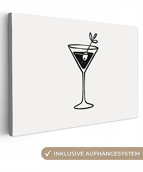 OneMillionCanvasses® Leinwandbild Cocktail - Glas - günstig online kaufen